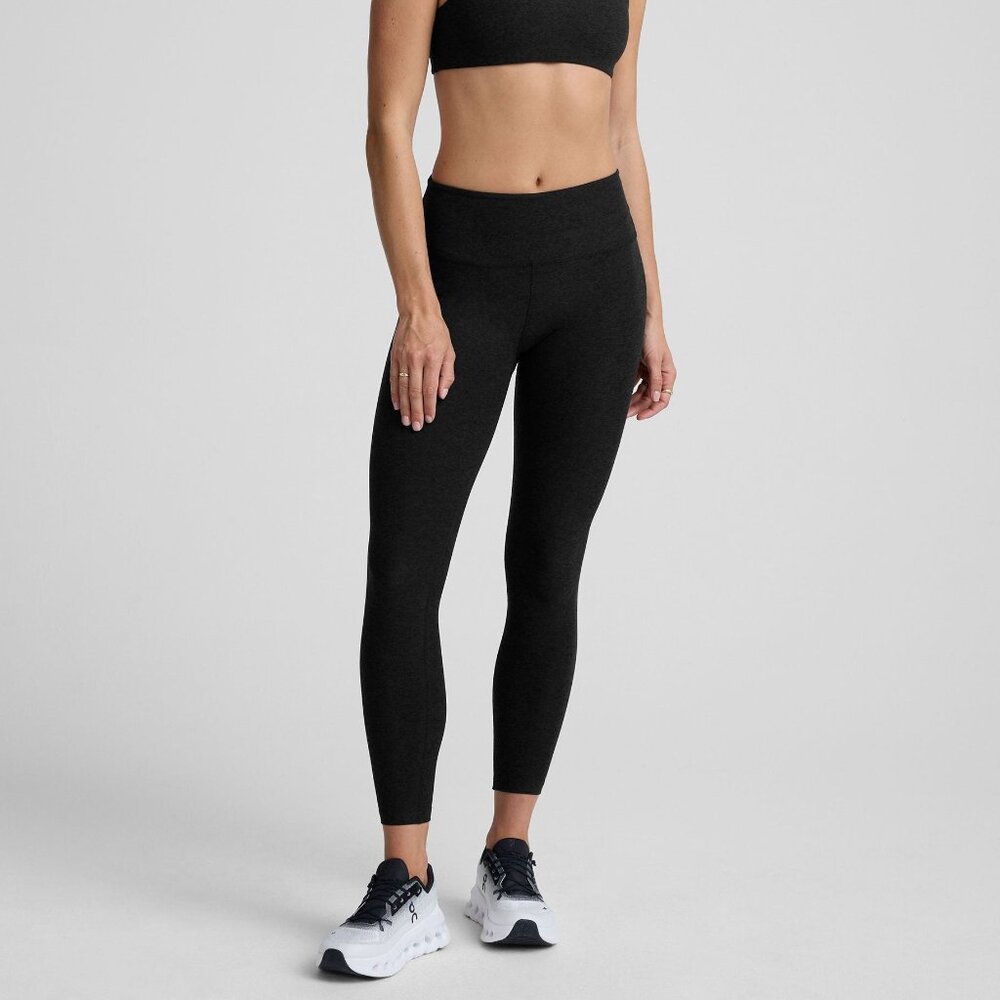 Beyond Yoga Powerbeyond Strive High Waisted Midi Legging in darkest night